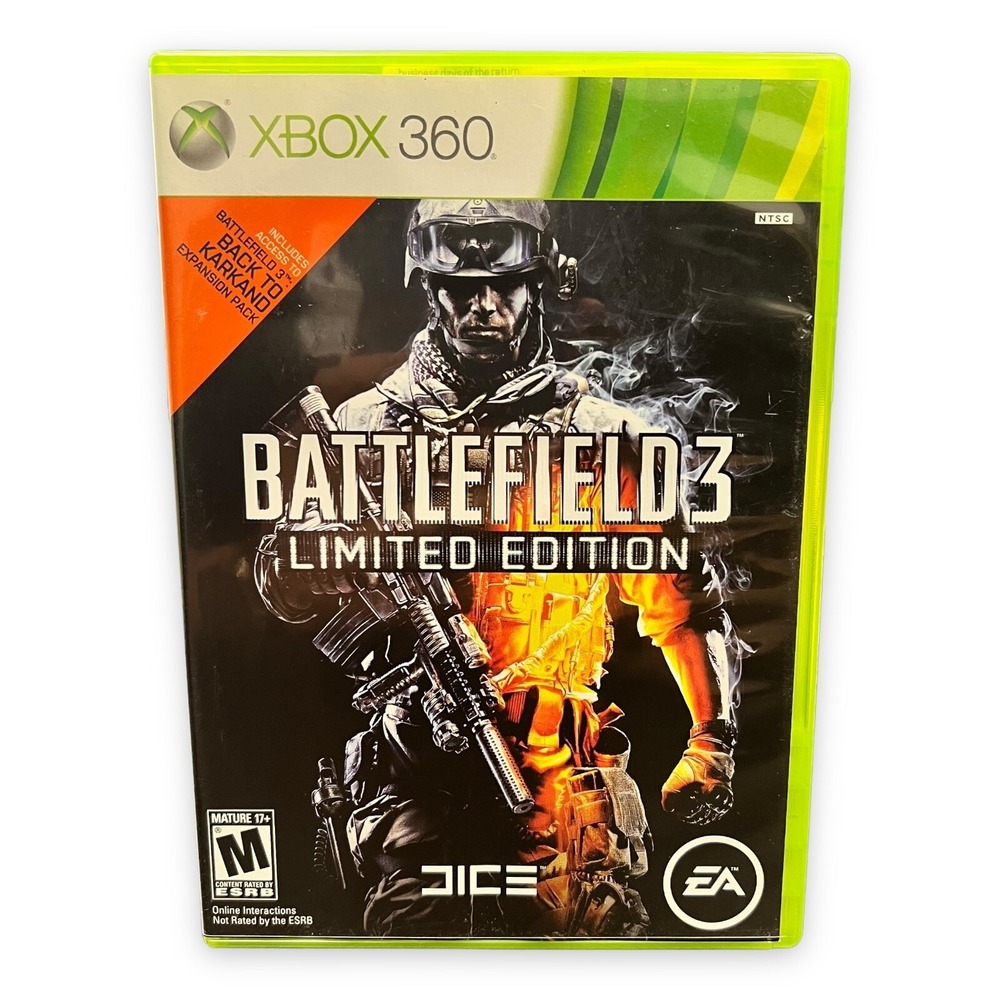 Battlefield 3 Microsoft Xbox 360 2011 Two Discs Complete w/‎ Manual